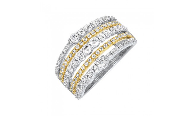 Gems One 14Kt White Yellow Gold Diamond (1Ctw) Ring