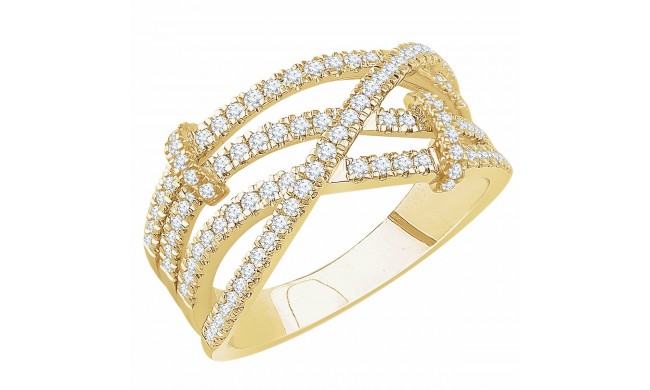 14K Yellow 1/2 CTW Diamond Ring