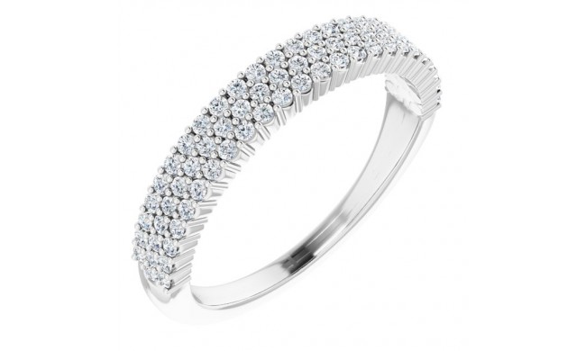 14K White 1/3 CTW Diamond Anniversary Band