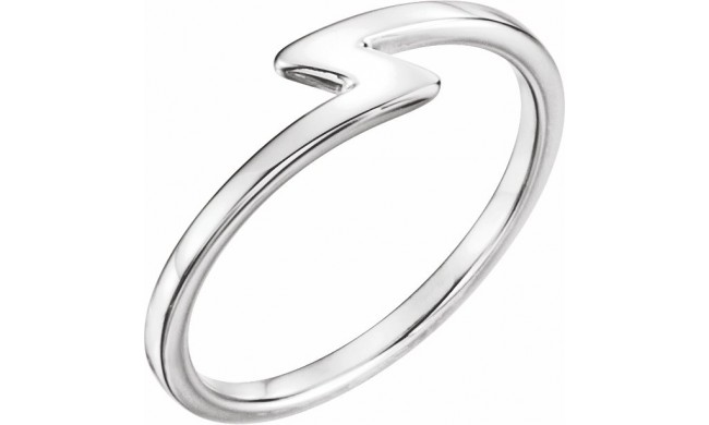14K White Stackable Ring