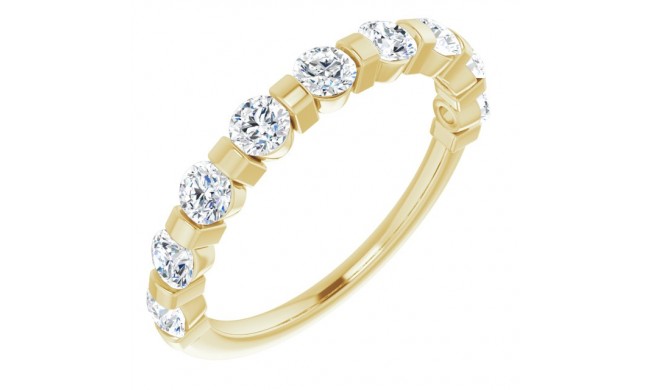 14K Yellow 9/10 CTW Diamond Anniversary Band