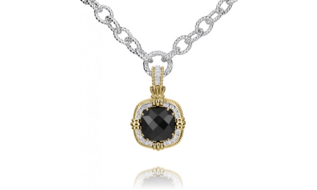 Vahan 14k Gold & Sterling Silver Black Onyx Pendant