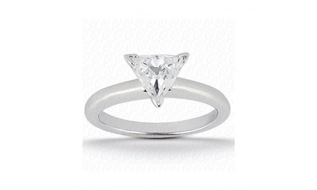 14k White Gold Semi-Mount Solitaire Engagement Ring