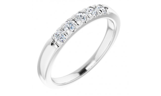 14K White 1/3 CTW Diamond French-Set Anniversary Band