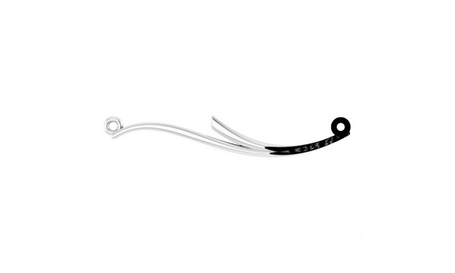14K White Curvilinear Bar 17.5 Necklace