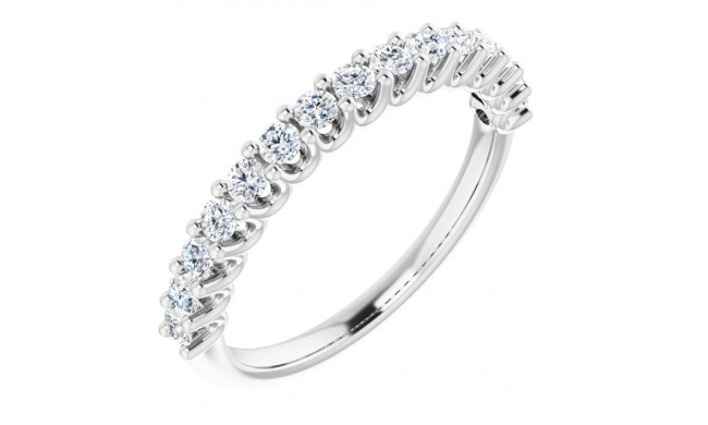 14K White 1/2 CTW Diamond Anniversary Band