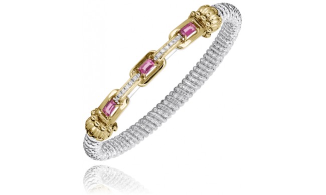 Vahan 14k Gold & Sterling Silver Pink Topaz Bracelet