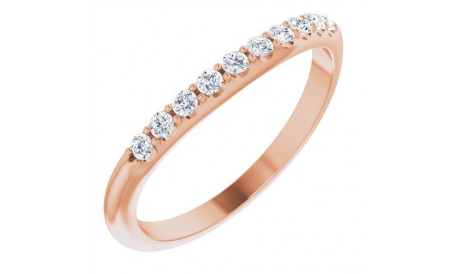 14K Rose 1/5 CTW Diamond Matching Band