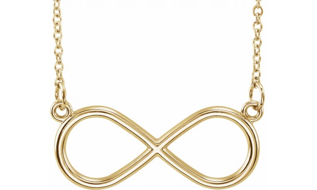 14K Yellow Infinity-Inspired 18 Necklace