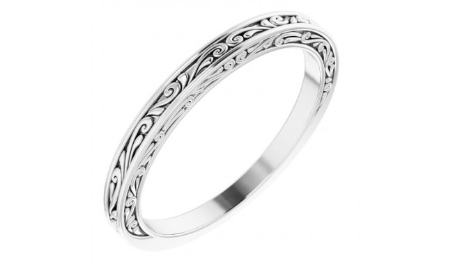 14K White Matching Band