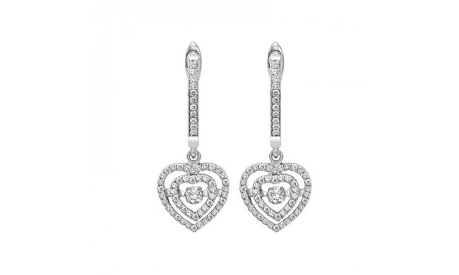 Gems One 14KT White Gold & Diamond Rhythm Of Love Fashion Earrings  - 1/2 ctw