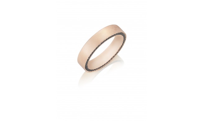 Henri Daussi 5mm Men's Wedding Band MB39 14k Gold Rose 0.75 Ctw.