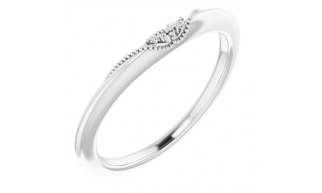 14K White .01 CTW Diamond Matching Band