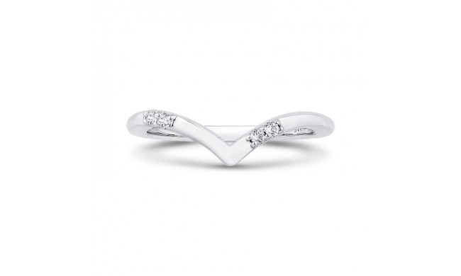 Shah Luxury 14K White Gold Diamond Contour Band