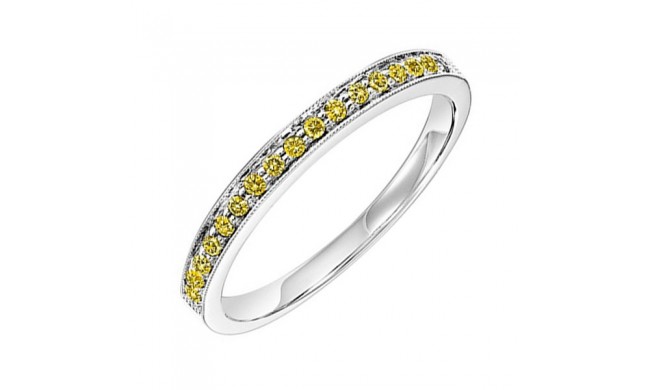 Gems One 14Kt White Yellow Gold Diamond(1/8Ctw) Ring