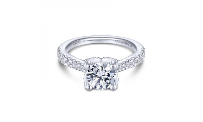 Gabriel & Co. 14k White Gold Contemporary Straight Engagement Ring