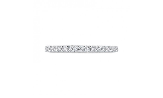 Shah Luxury 14K White Gold Round Half-Eternity Diamond Wedding Band