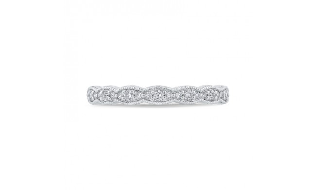 Shah Luxury Round Diamond Half-Eternity Wedding Band In 14K White Gold