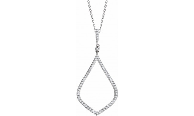 14K White 1/4 CTW Diamond 18 Necklace