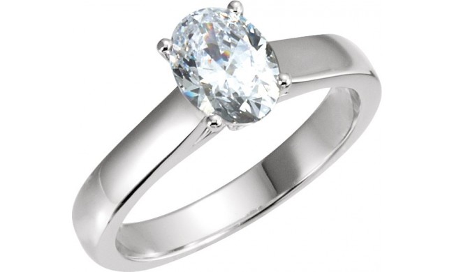 14K White 1/2 CTW Diamond Engagement Ring