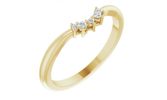 14K Yellow .05 CTW Diamond Matching Band