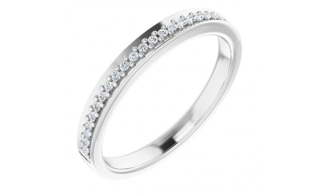 14K White 1/8 CTW Diamond Anniversary Band