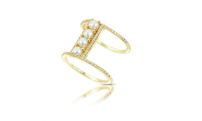 Imperial Pearl 14k Yellow Gold Freshwater Pearl Ring