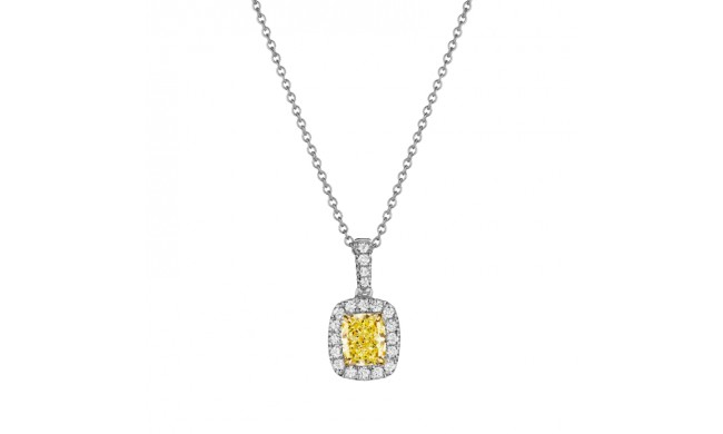 Henri Daussi 14k Yellow Gold Diamond Pendant