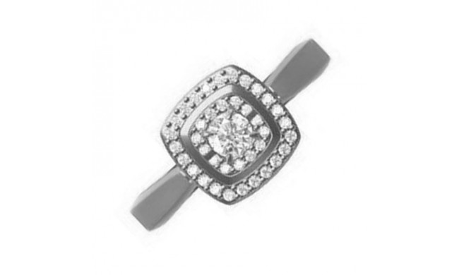 Gems One 14KT White Gold & Diamond Rhythm Of Love Fashion Ring  - 3/8 ctw
