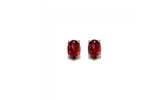 Gems One 14Kt White Gold Garnet (1/2 Ctw) Earring