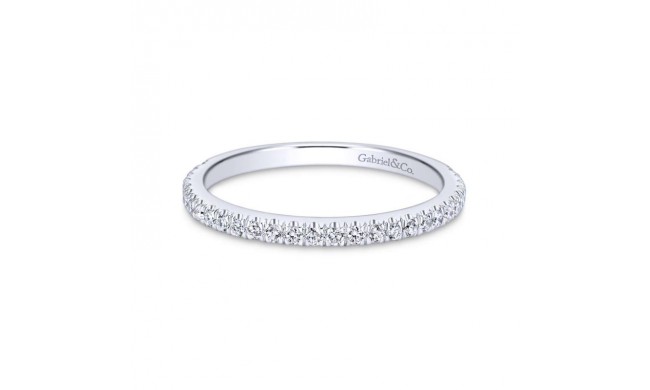 Gabriel & Co. 14k White Gold Contemporary Anniversary Wedding Band