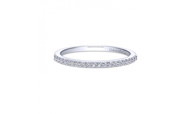 Gabriel & Co. 14k White Gold Contemporary Anniversary Wedding Band