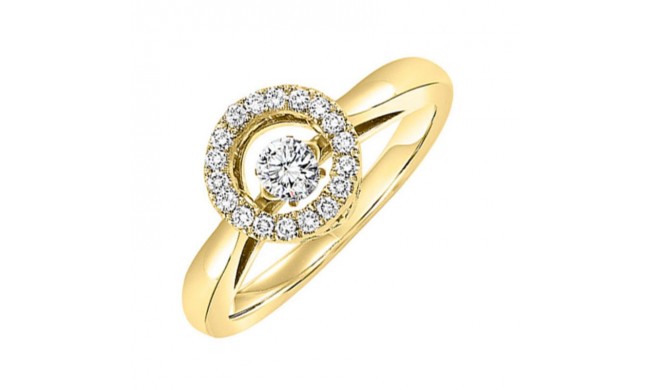Gems One 10KT Yellow Gold & Diamond Rhythm Of Love Fashion Ring  - 1/5 ctw