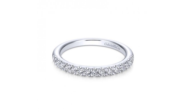 Gabriel & Co. 14k White Gold Contemporary Anniversary Wedding Band