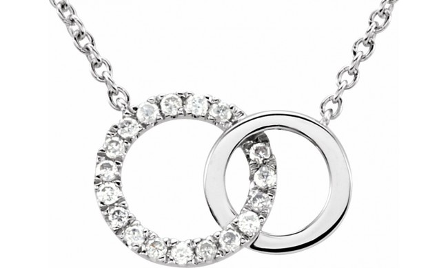 14K White .06 CTW Diamond Circle 18 Necklace