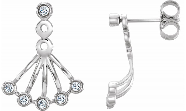 14K White 1/6 CTW Diamond Earrings