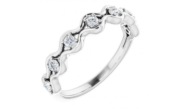 14K White 1/5 CTW Diamond Anniversary Band