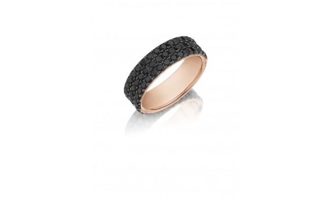 Henri Daussi 7mm Men's Wedding Band MB7 14k Gold Rose 3.80 Ctw.