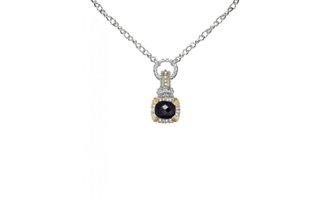 Vahan 14k Gold & Sterling Silver Black Onyx Pendant