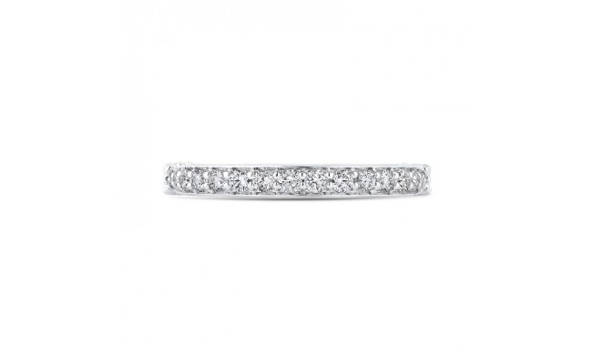 Shah Luxury Round Diamond Half-Eternity Wedding Band In 14K White Gold