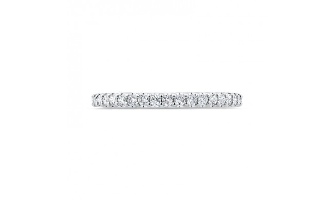 Shah Luxury 14K White Gold Half-Eternity Diamond Wedding Band