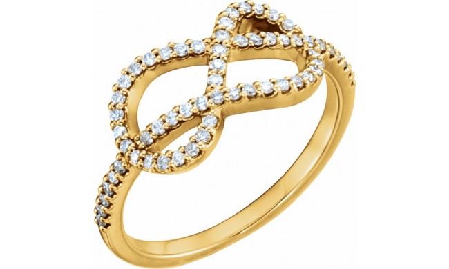 14K Yellow 1/3 CTW Diamond Knot Ring