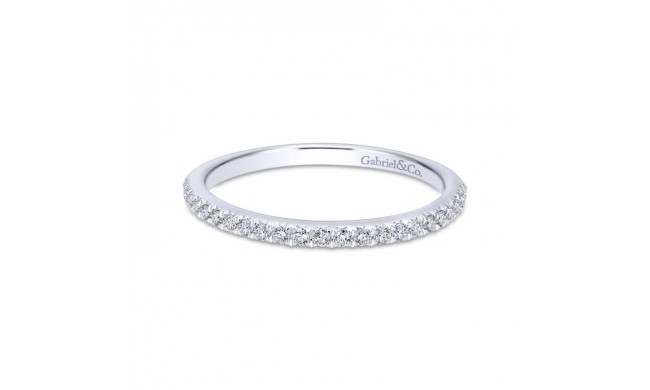 Gabriel & Co. 14k White Gold Contemporary Anniversary Wedding Band