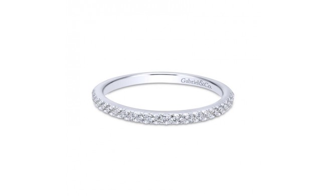 Gabriel & Co. 14k White Gold Contemporary Anniversary Wedding Band