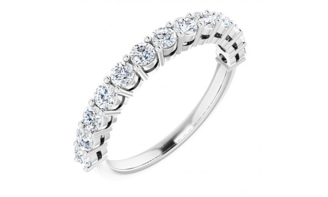 14K White 3/4 CTW Diamond Anniversary Band