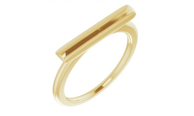 14K Yellow Bar Ring