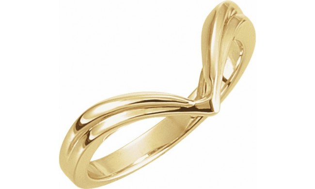 14K Yellow V-Shape Fashion Ring