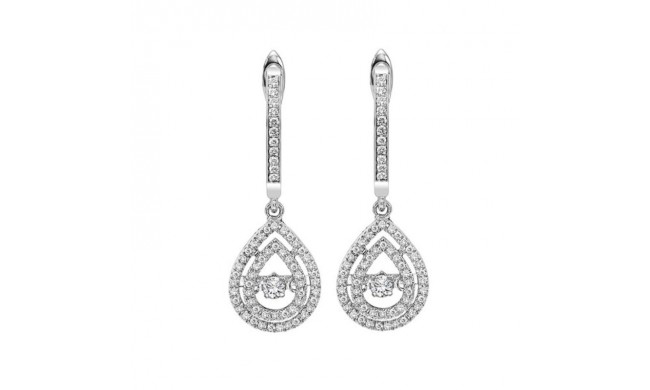 Gems One 14KT White Gold & Diamond Rhythm Of Love Fashion Earrings   - 1/2 ctw