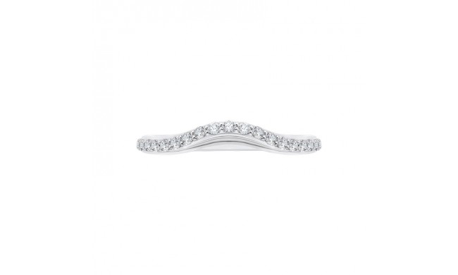 Shah Luxury 14K White Gold Round Diamond Half-Eternity Wedding Band