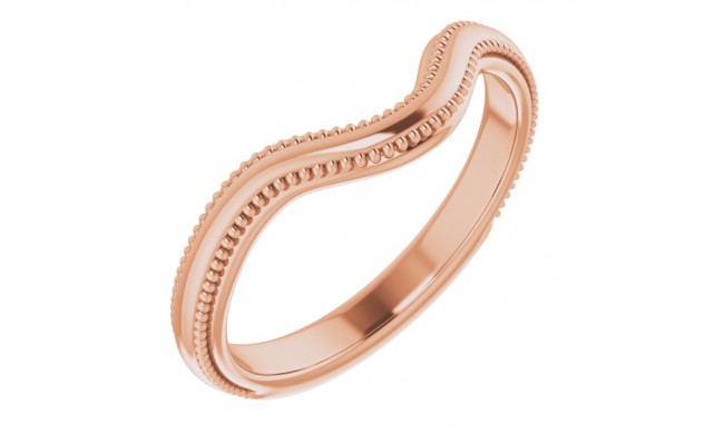 14K Rose Vintage-Inspired Matching Band